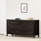 Engineered Wood Modern 6-Drawer Double Dresser with Smooth Glides